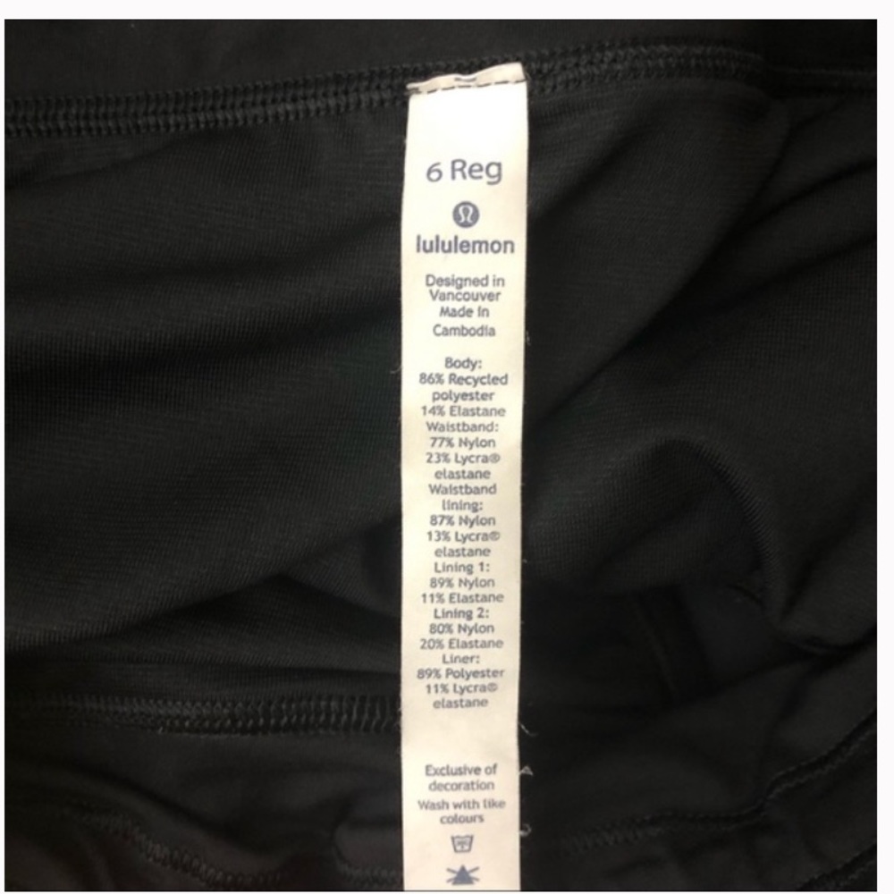 LULULEMON Black Speed Up Shorts 2.5” Inseam Liner Adjustable Waist Vented 6 Reg - Picture 3 of 10